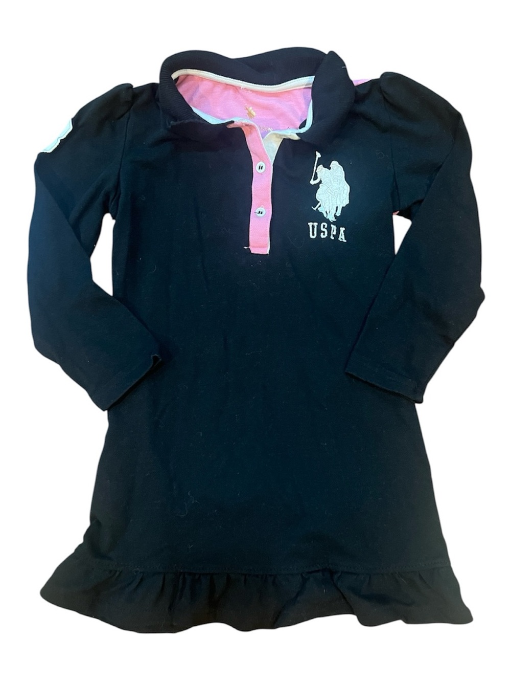 U.S. Polo Assn. Black Polo Dress Size 4T